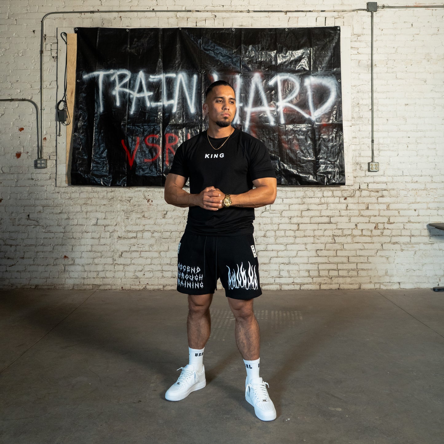 KING (Black) Fitted Athletic T