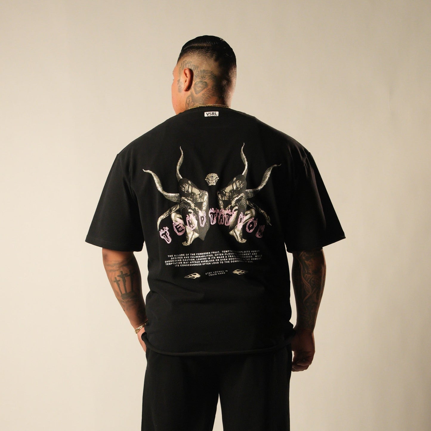 Temptation (Black) Ultra-Heavy Super Oversized T