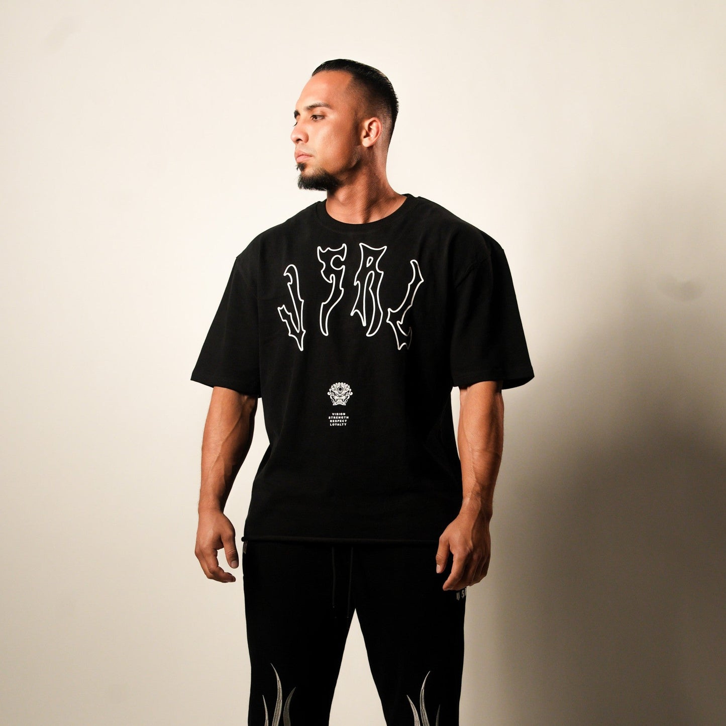 LA VSRL (Black) Ultra-Heavy Super Oversized T