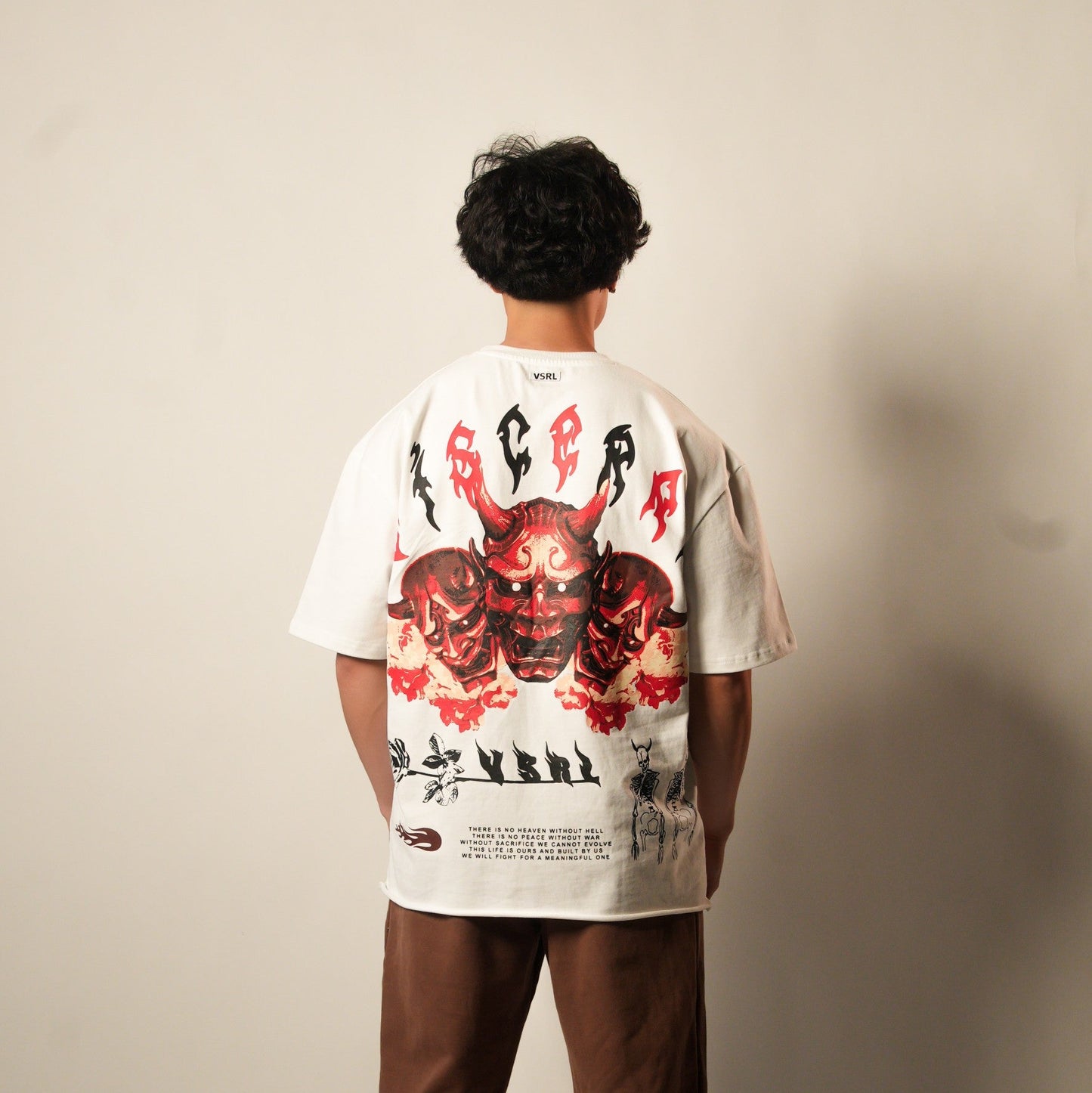 Visceral Life (White) Ultra-Heavy Super Oversized T