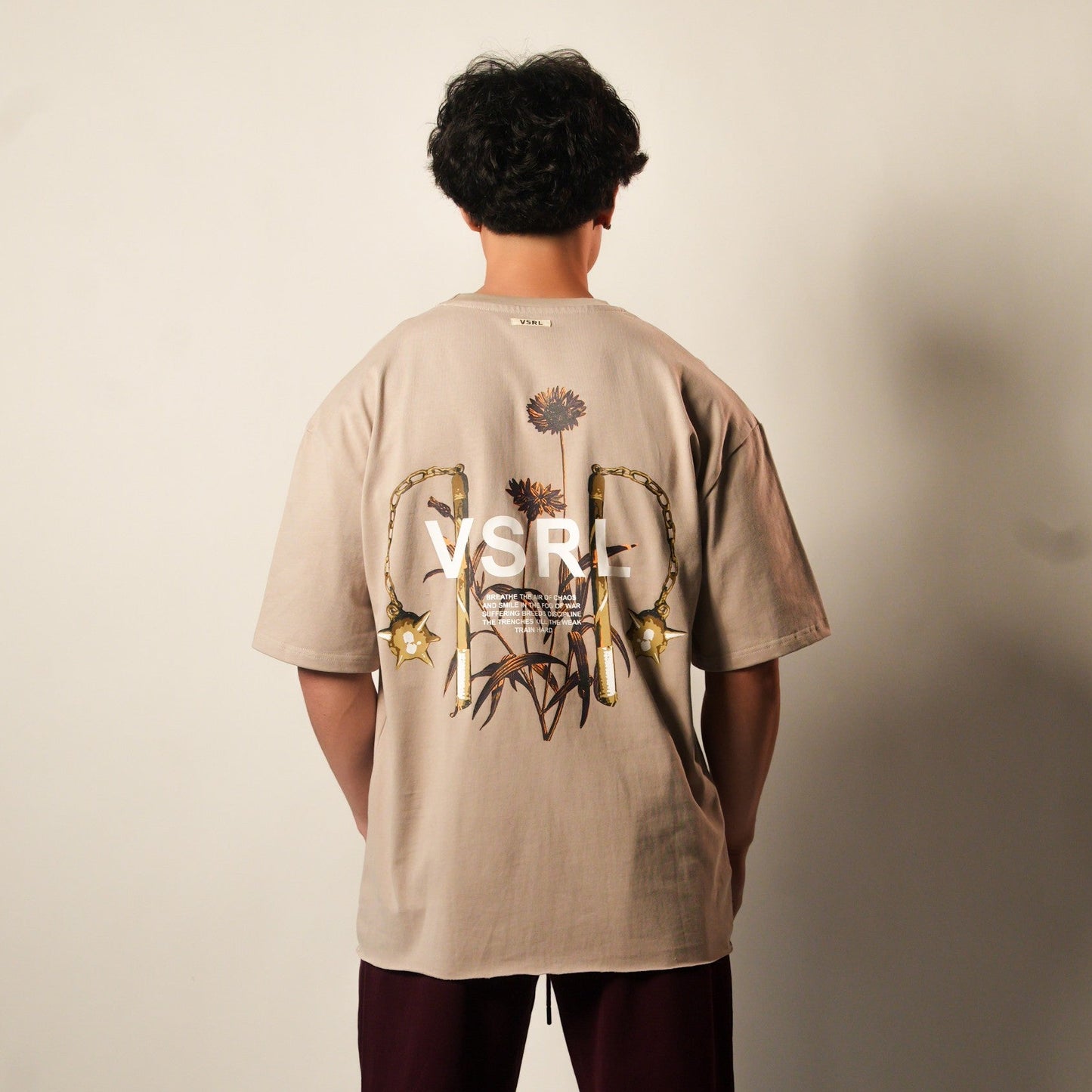 Beautiful Suffering (Beige) Ultra-Heavy Super Oversized T