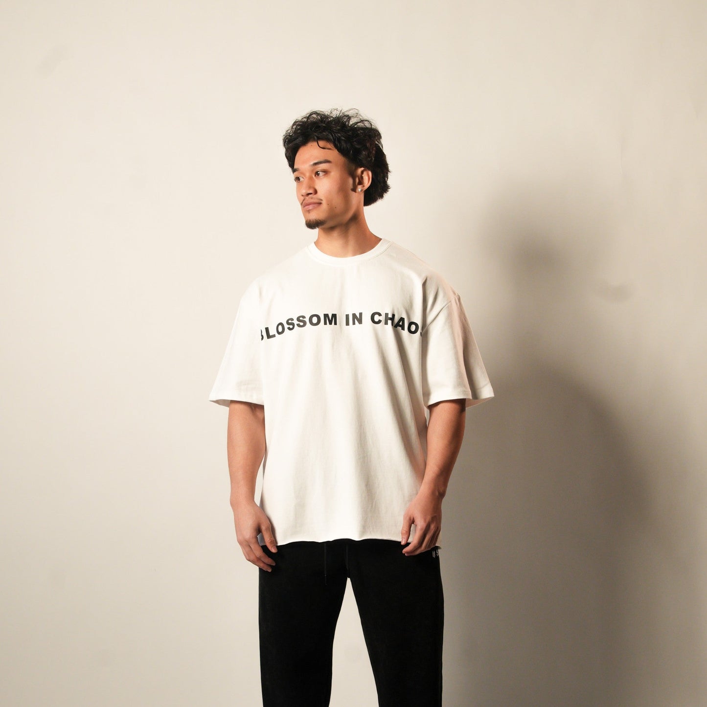 Blossom In Chaos (White) Ultra-Heavy Super Oversized T