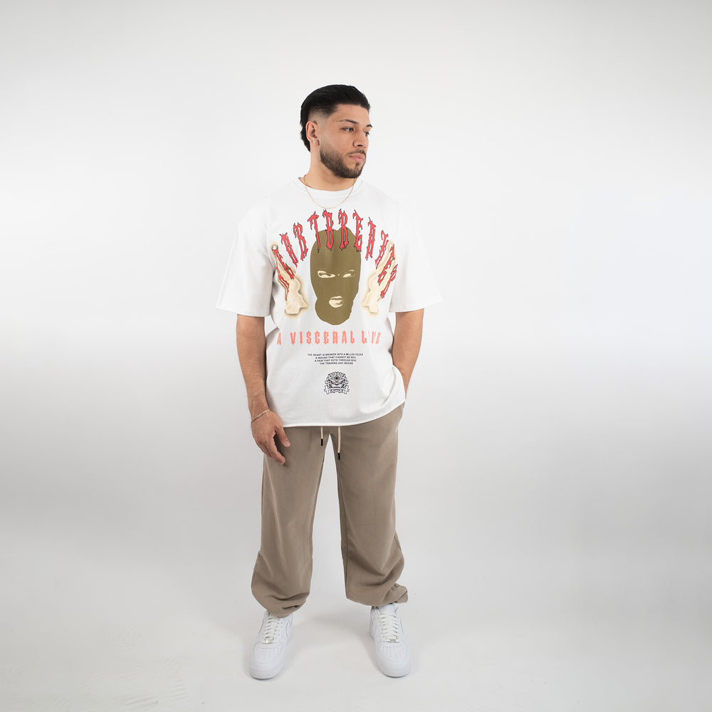 Heart Breaker (White) Ultra-Heavy Super Oversized T