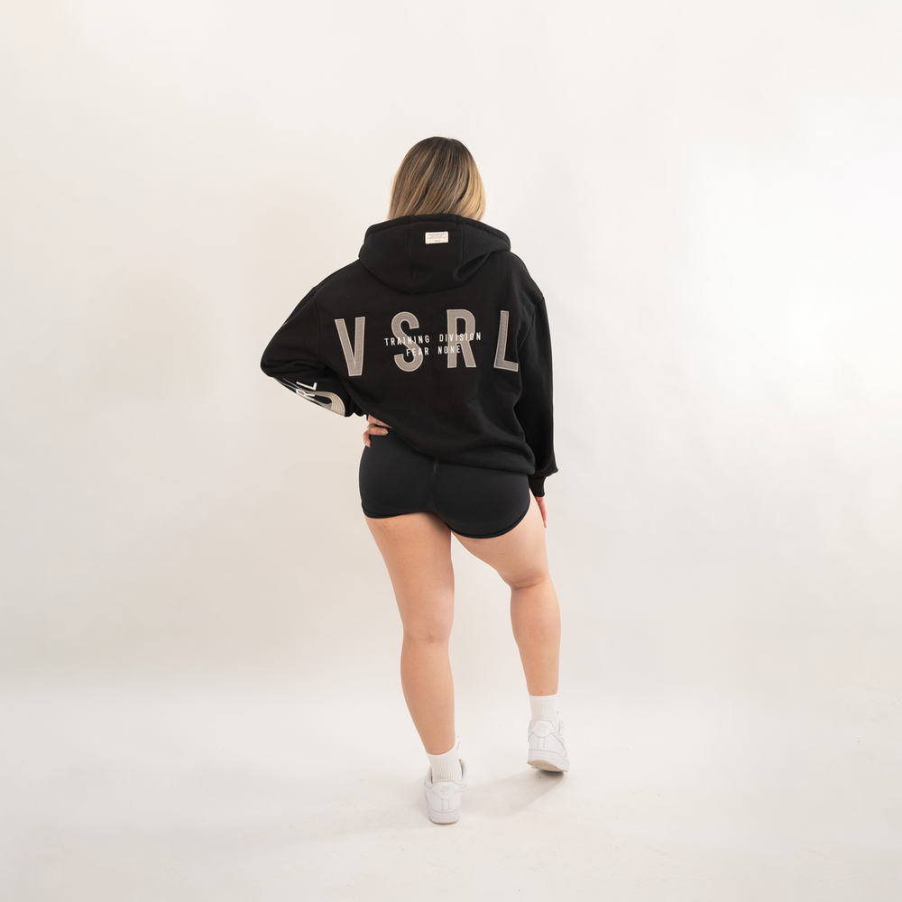 Fear None (Black) Heavy Oversized Zip Up Hoodie