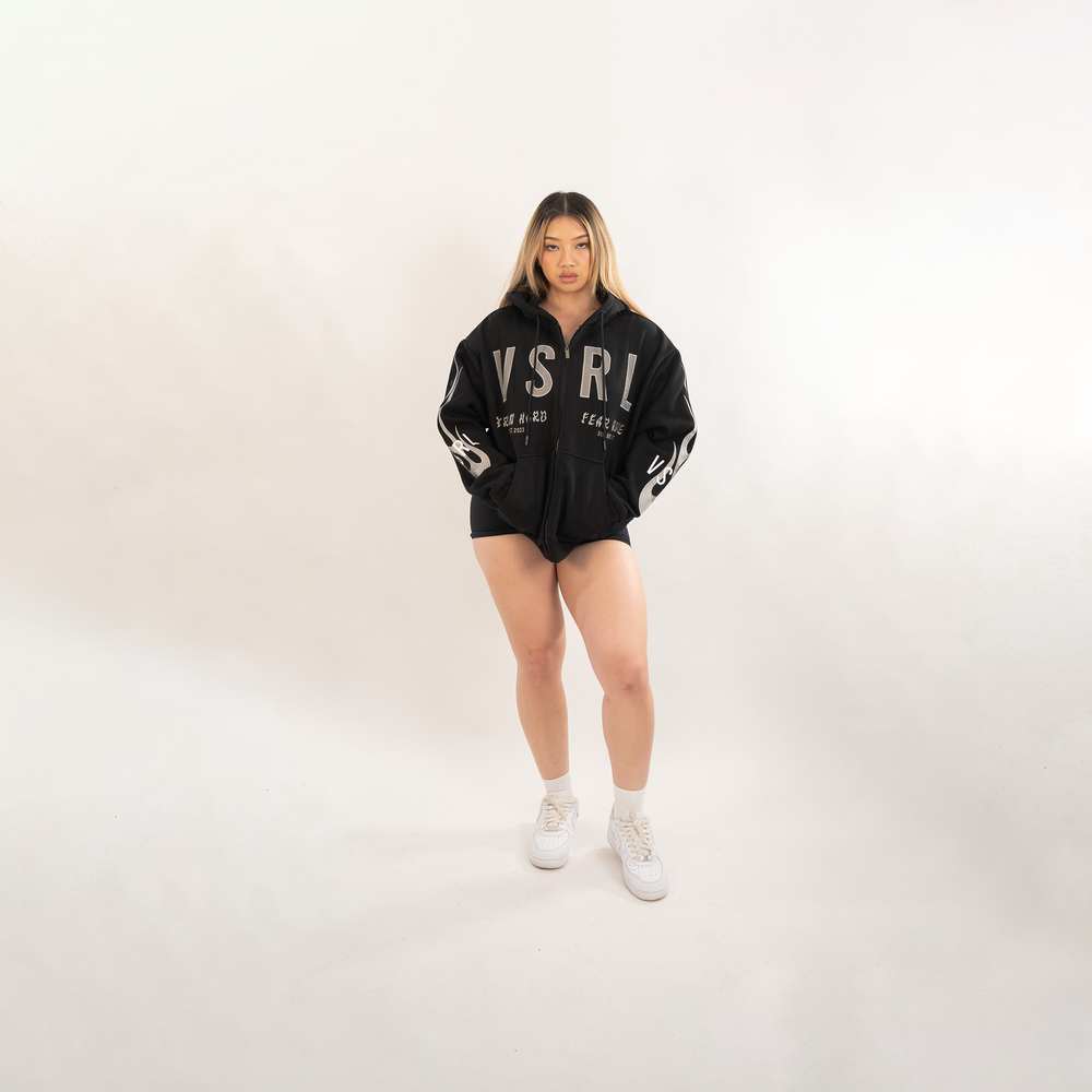 
                      
                        "Fear None" (Black) Heavy Oversized Zip Up Hoodie
                      
                    