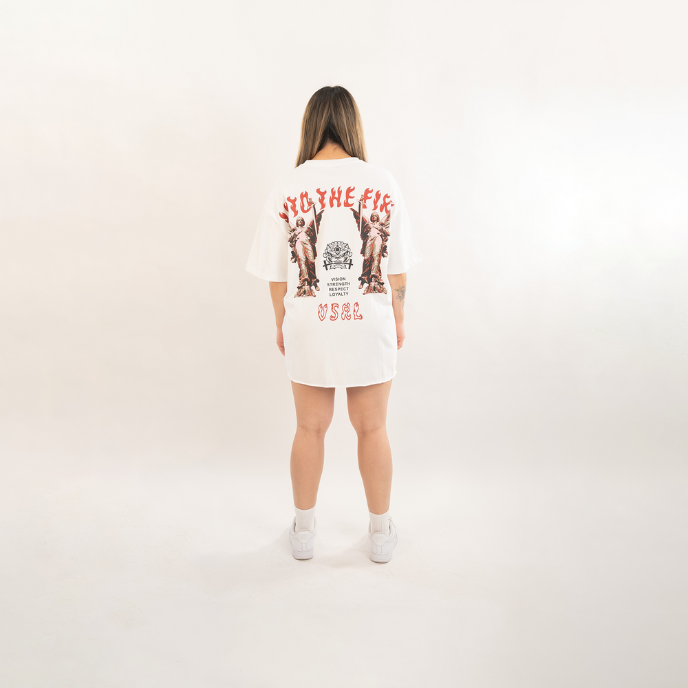 
                      
                        "Bring the Fire" (White) Ultra-Heavy Super Oversized T
                      
                    