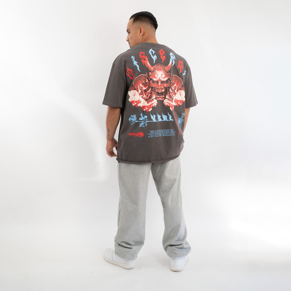 Visceral Life (Grey) Ultra-Heavy Super Oversized T