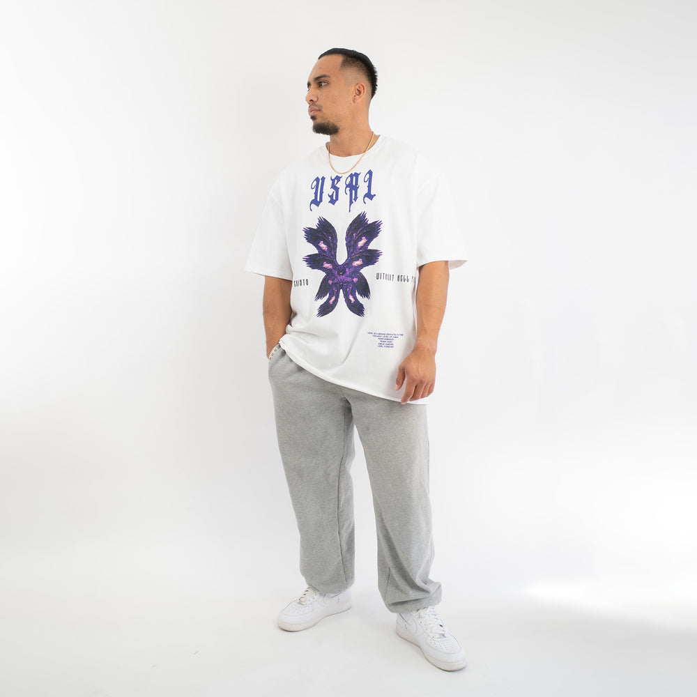 No Heaven (White) Ultra-Heavy Super Oversized T