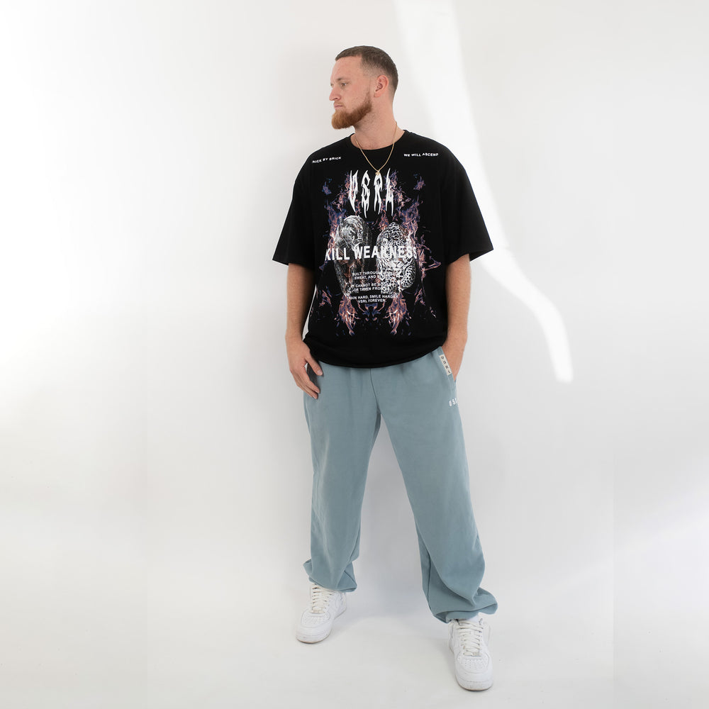 Kill Weakness 2 (Black) Ultra-Heavy Super Oversized T