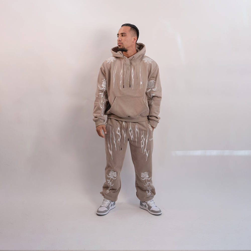 VSRL Growth (Sand) Heavy Oversized Boxy Hoodie