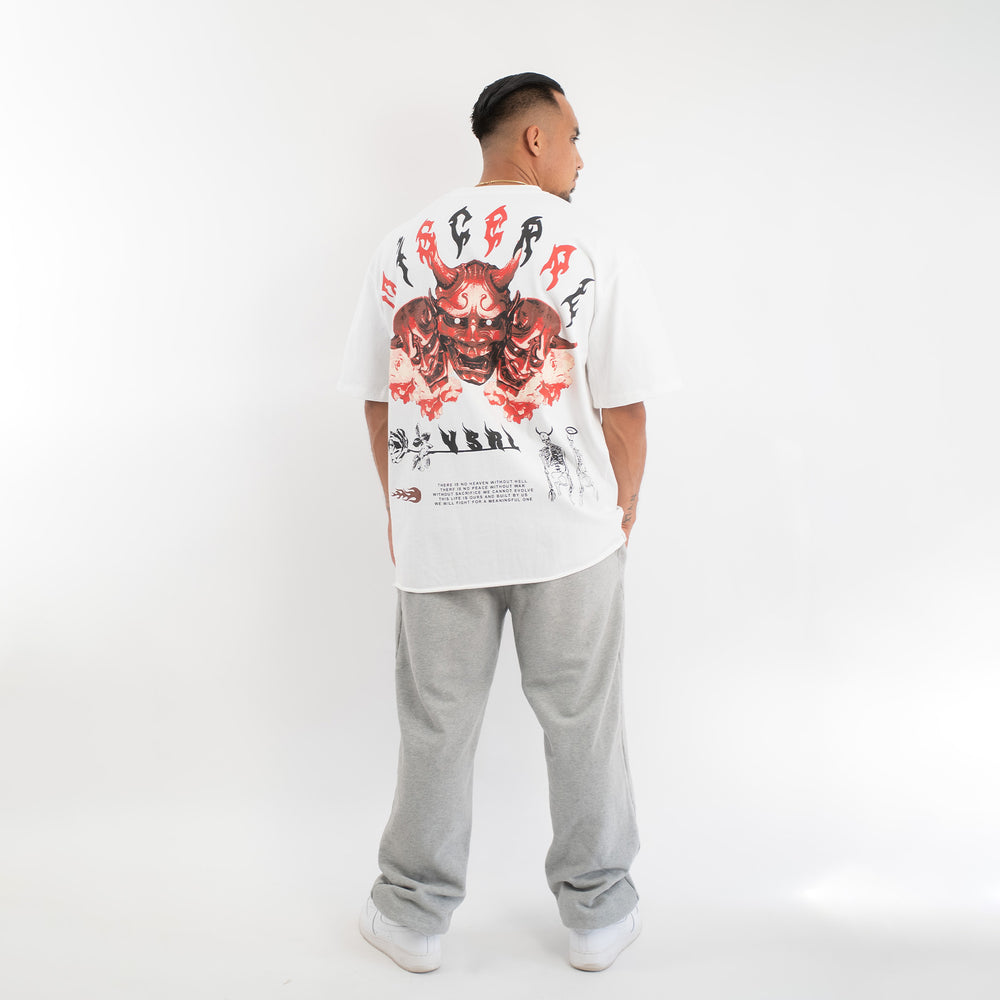 Visceral Life (White) Ultra-Heavy Super Oversized T