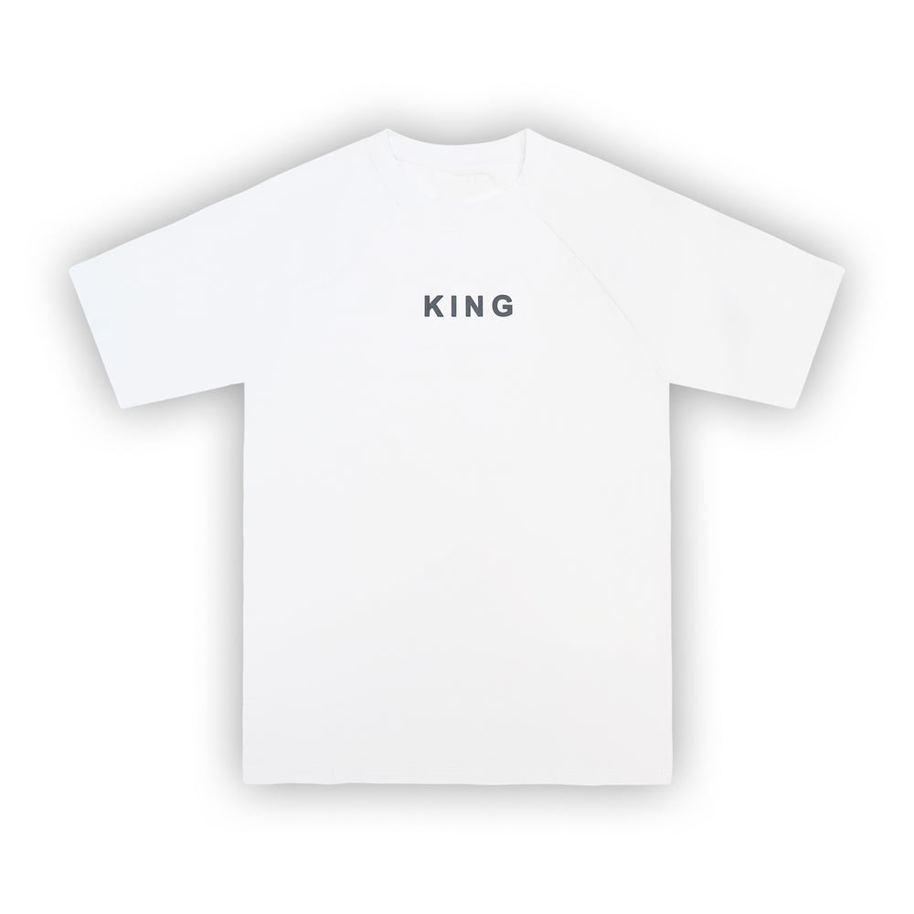 
                      
                        KING (White) Fitted Athletic T
                      
                    