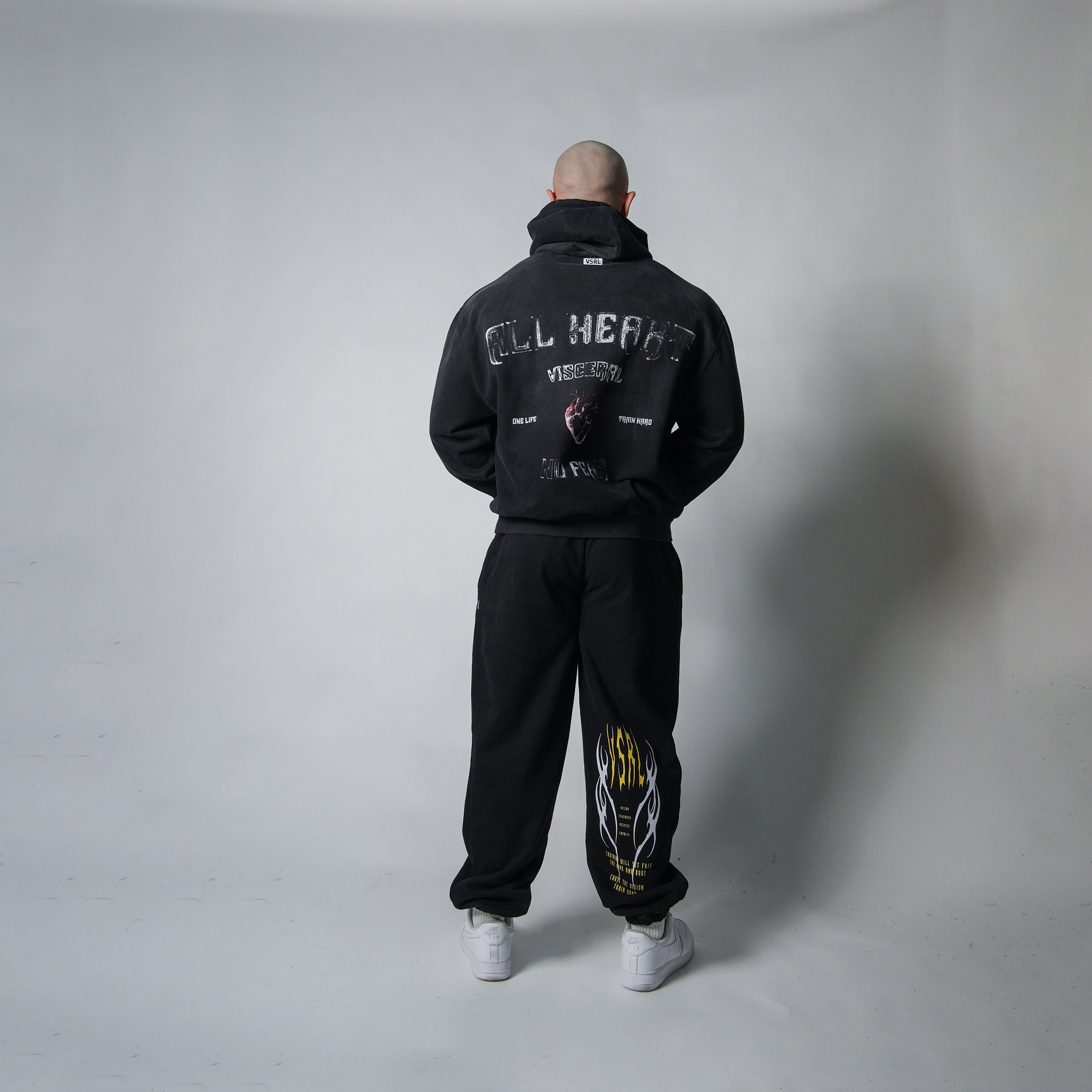 All Heart (Sun Faded Black) Heavy Oversized Pullover Hoodie – VSRL