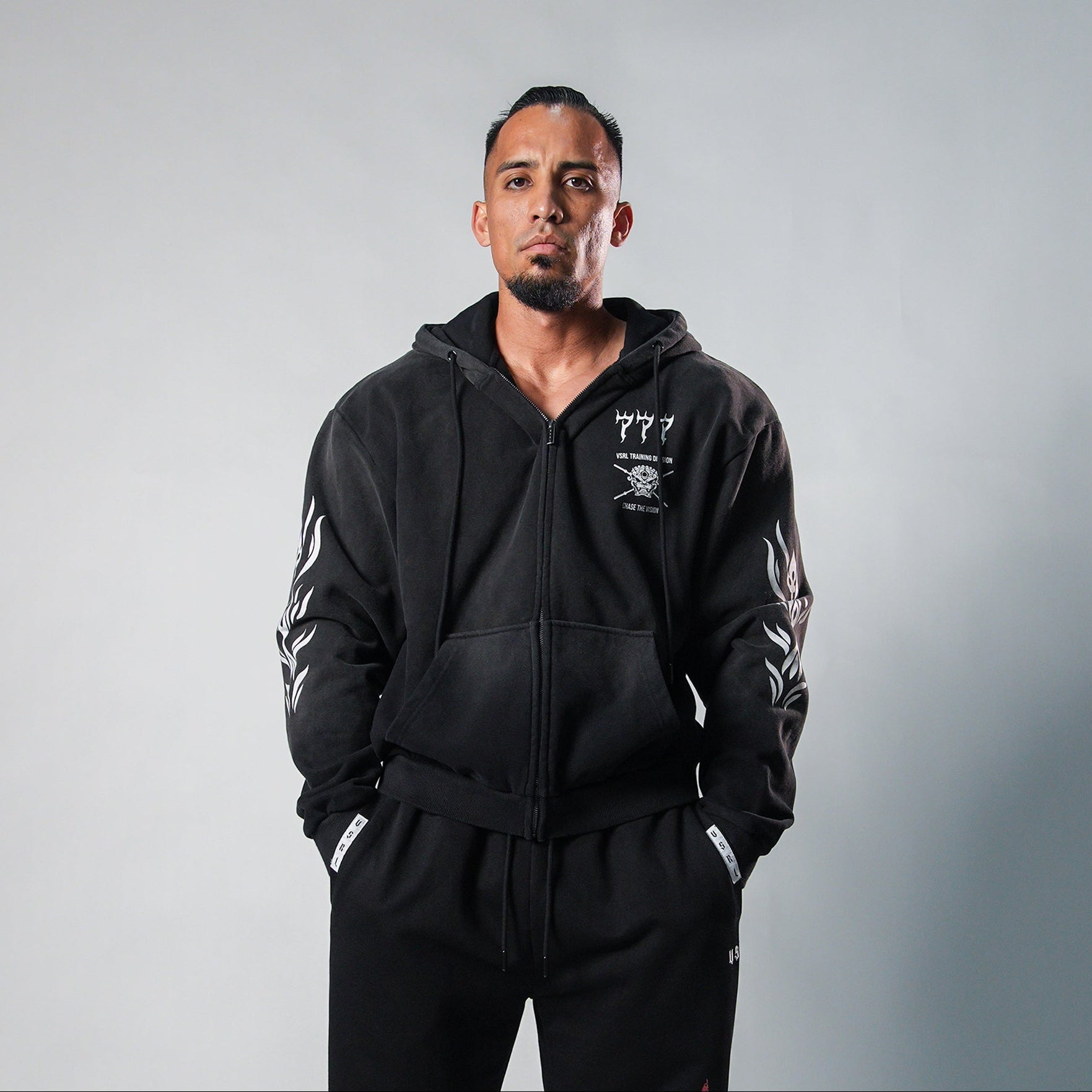777 (Sun Faded Black) Heavy Oversized Zip Up Hoodie – VSRL