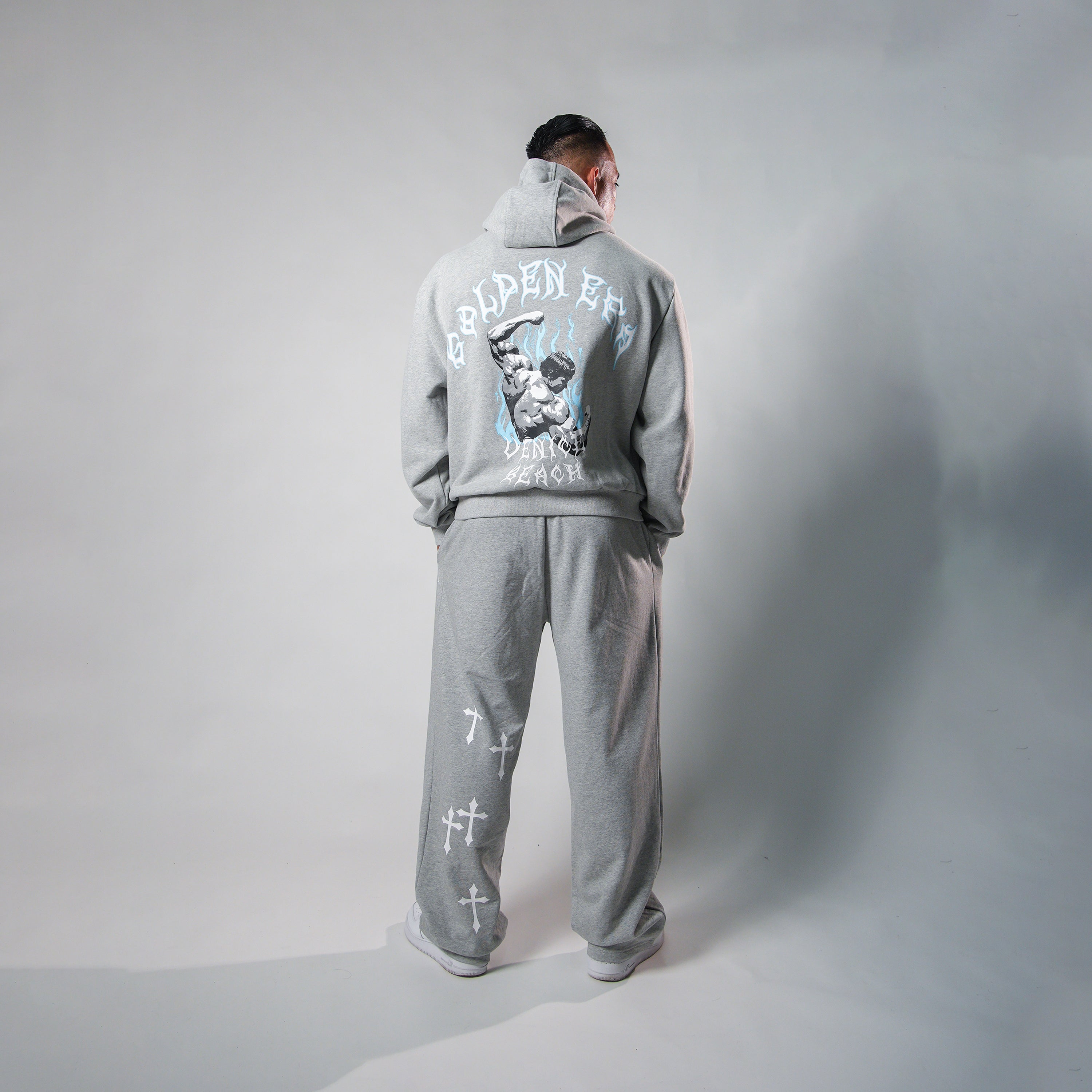 Blessed (Heather Grey) Heavyweight Wide Leg Sweats – VSRL