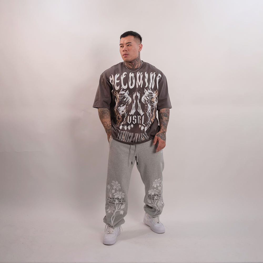 
                      
                        "Become VSRL" (Grey) Ultra-Heavy Super Oversized T
                      
                    