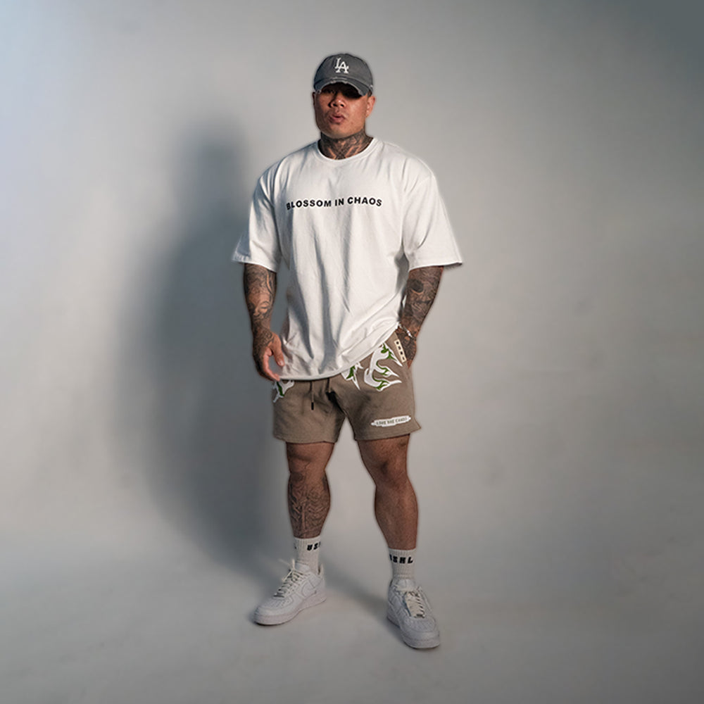 
                      
                        Blossom In Chaos (White) Ultra-Heavy Super Oversized T
                      
                    