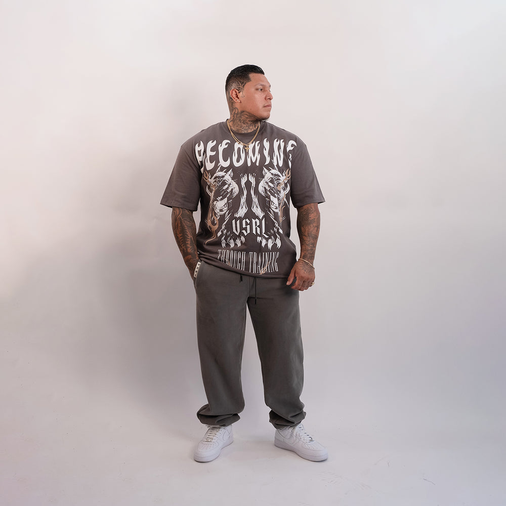 
                      
                        "Become VSRL" (Grey) Ultra-Heavy Super Oversized T
                      
                    