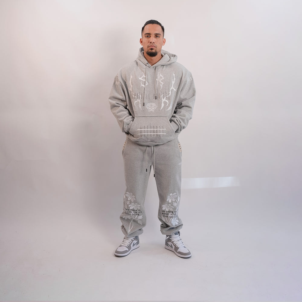 VSRL Training Society (Grey) Heavy Oversized Boxy Hoodie