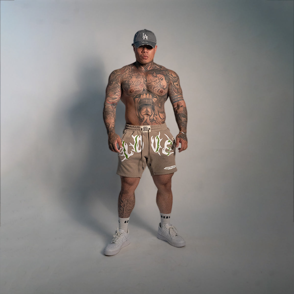 Love The Chaos (Sand) Heavyweight Cotton Shorts